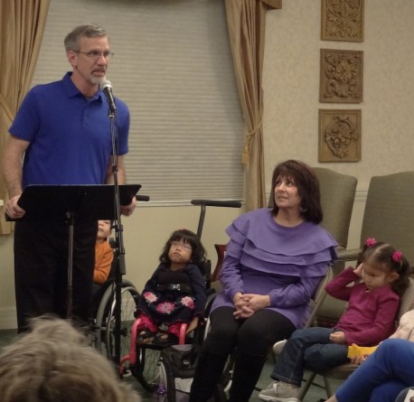 Scott talking while I look on adoringly. :-)