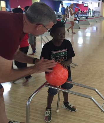 Daddy helping him set it up