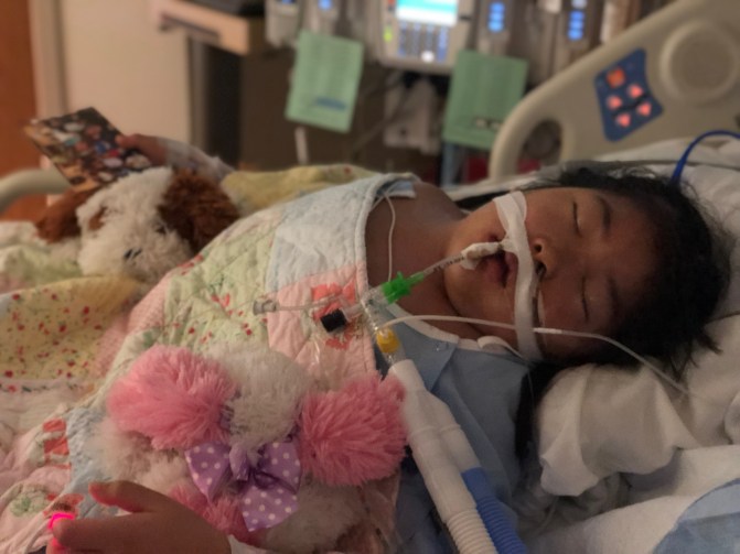 Lilyan's first afternoon postop