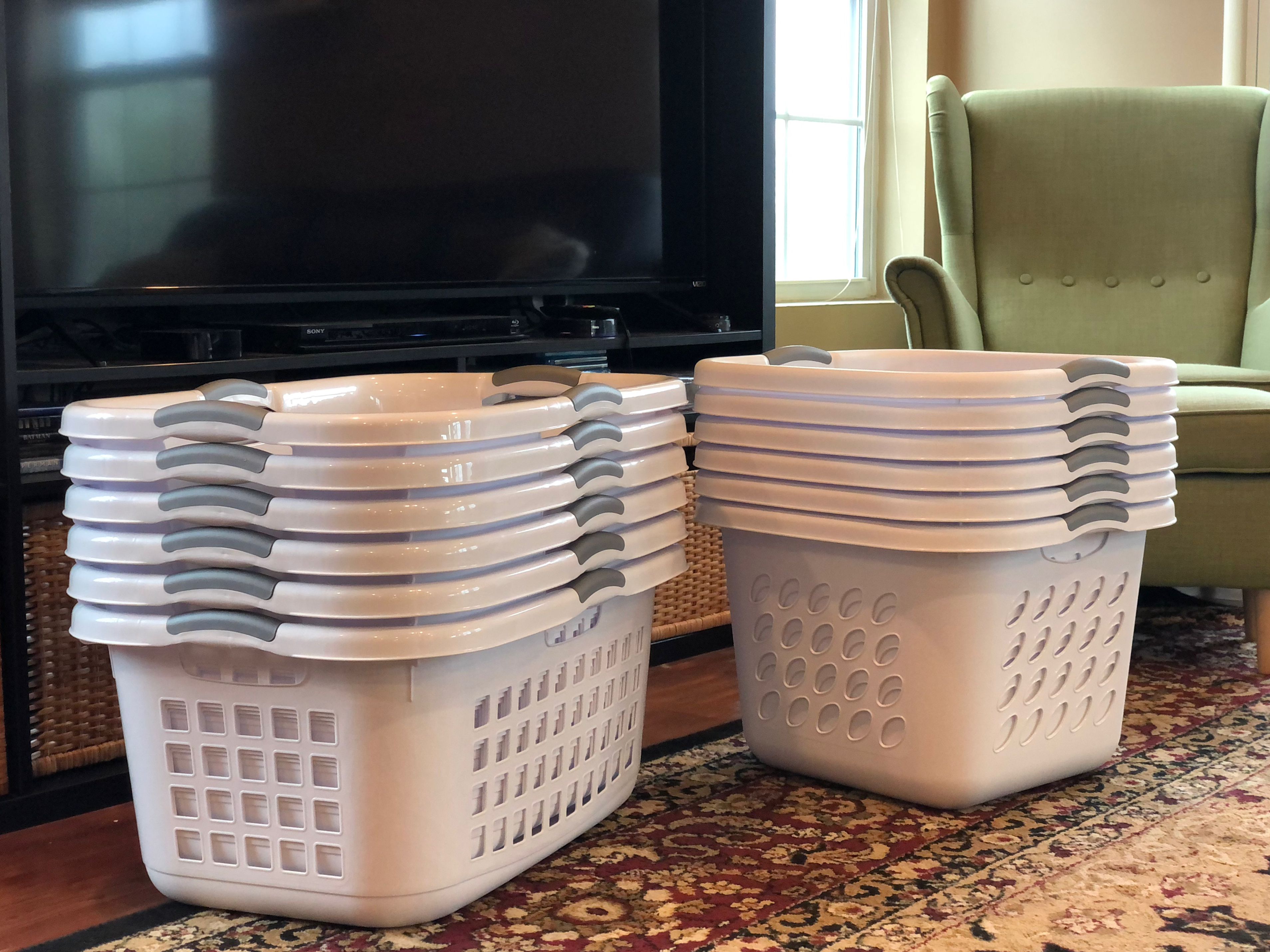 New Laundry Baskets from Amazon Shower 4/20