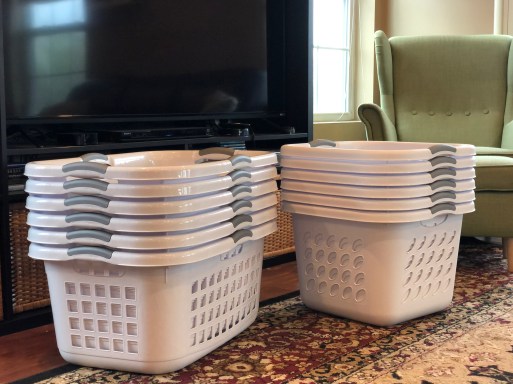 New Laundry Baskets from Amazon Shower 4/20